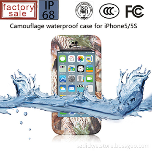 Waterproof Dirt-Proof Shockproof Camouflage Durable Case Factory Price for iPhone5S